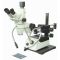 HEIScope HEI-MP9-DP Stereo Zoom Trinocular Microscope with USB Camera on Dual Arm Boom Stand, Fiber Optics Illuminator and Dual Pipe Light Guide