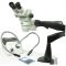 HEIScope HEI-MP3-DP Stereo Zoom Microscope with Fiber Optics Illuminator and Dual Pipe Light Guide